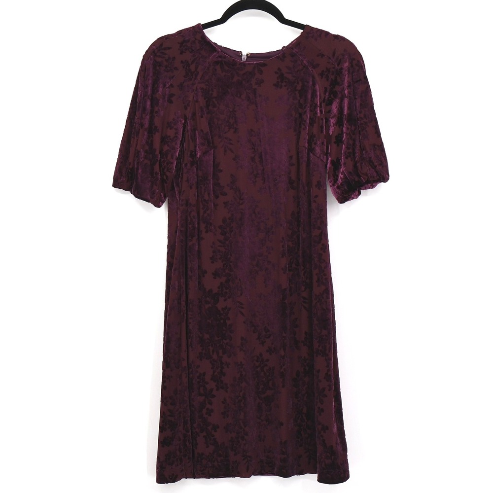 Velvet Burnout Dress Women M Purple Witchy Boho Dark Feminine Fairy Grunge Party
